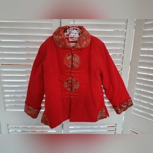 Girls Red Corduroy Coat Size 130/63